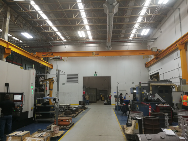 grua monorriel  autosoportoda con sistema festoon_